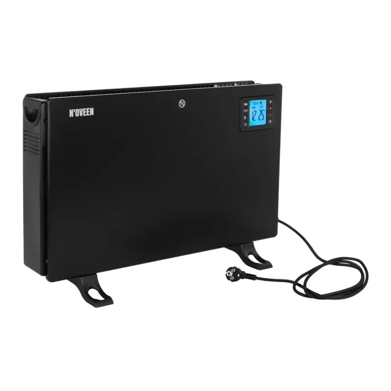 Elektrische convector-heteluchtkachel NOVEEN CH7100 — 2000 W, 3 vermogensstanden, LCD, timer, afstandsbediening, zwart