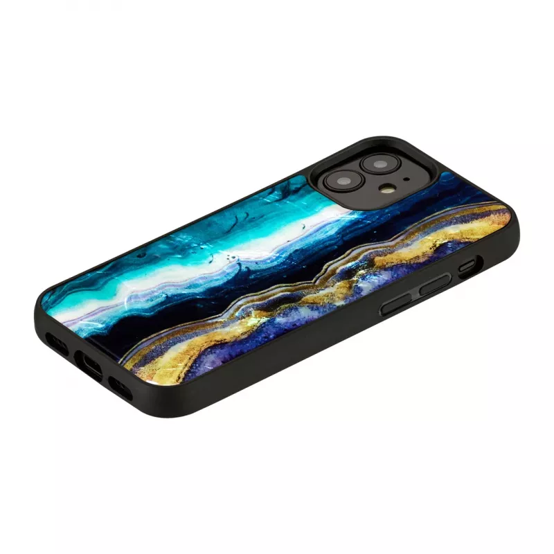 iKins hoesje voor Apple iPhone 12 mini — paars agaatpatroon