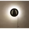 NeXtime klok 3094 Light It Up, Ø18.5 cm, verlichting, wand, zwart