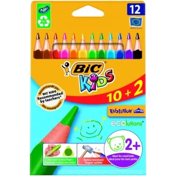 BIC kleurpotloden CEV.TRIANG.CBW 10+2 EU 12 kleurpotloden, 214842