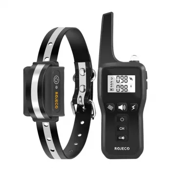 Elektrische belhalsband Rojeco PD529 — bereik 1000 m, zwart