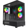 Montech XR midi-tower, gehard glas – zwart