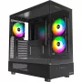 Montech XR midi-tower, gehard glas – zwart