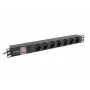 LANBERG PDU-07E-0200-IEC-BK PDU 1U 10A 7 stopcontacten Frans 2m zwart