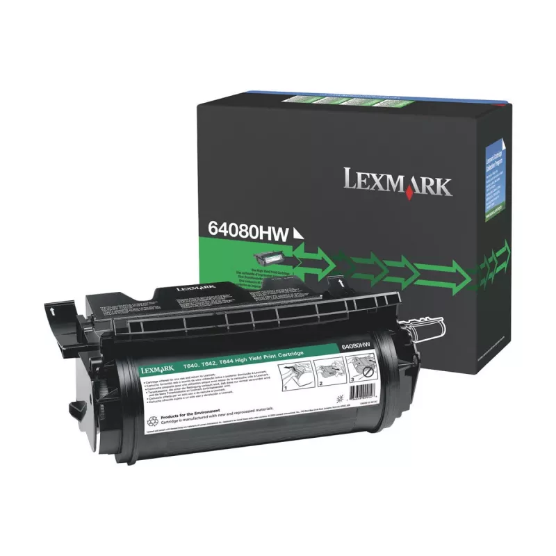 Lexmark 64080HW toner, hoge capaciteit, 21.000 pagina's, zwart, voor T640/T642/T644, X642/X644/X646