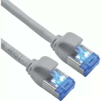 ROLINE S/FTP-patchkabel Cat.6A TPE PoE-geschikt knoopvrij grijs 0,5 m