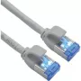 ROLINE S/FTP-patchkabel Cat.6A TPE PoE-geschikt knoopvrij grijs 0,5 m