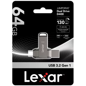 USB-flashdrive Lexar 64 GB USB Type-C LJDD400064G-BNQNG