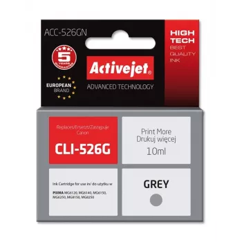 Activejet ACC-526GN inkt (vervanger voor Canon CLI-526G; Supreme; 10 ml; grijs)