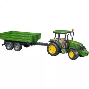 Tractormodel BRUDER John Deere 5115 M met kiepwagen