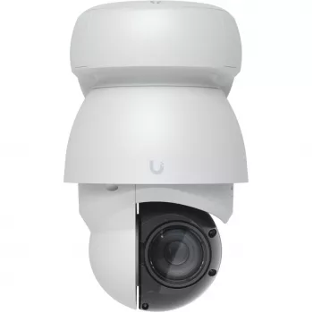 IP-beveiligingscamera UBIQUITI UVC-AI-PTZ-W — AI PTZ industrieel bolvormig 3864×2160, 22× optische zoom, 360° rotatie, bedraad, muur/mast/bureau, wit