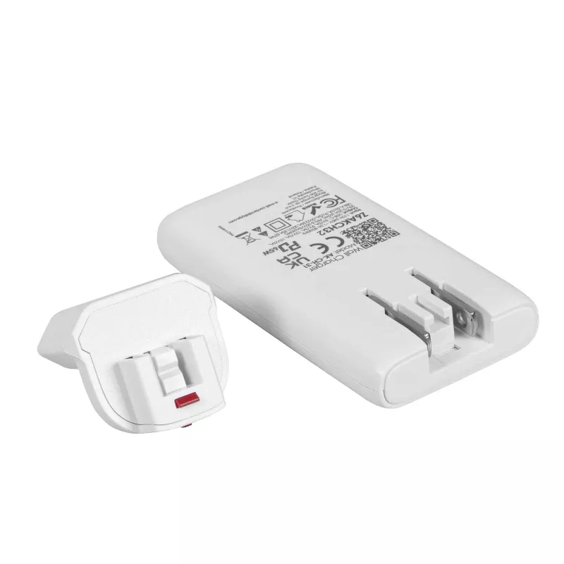 Akyga AK-CH-32 platte GaN-USB-C-oplader 65 W, 2 x USB-C PD, wit
