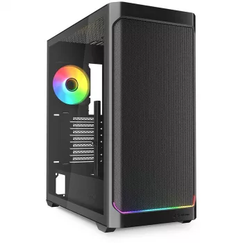 PC-behuizing Sharkoon AK4W RGB strip midi tower zwart