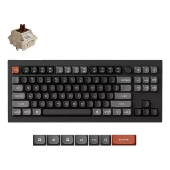 Mechanisch toetsenbord Keychron V3 Ultra 8K – kabel & Bluetooth, QWERTY, RGB, zwart