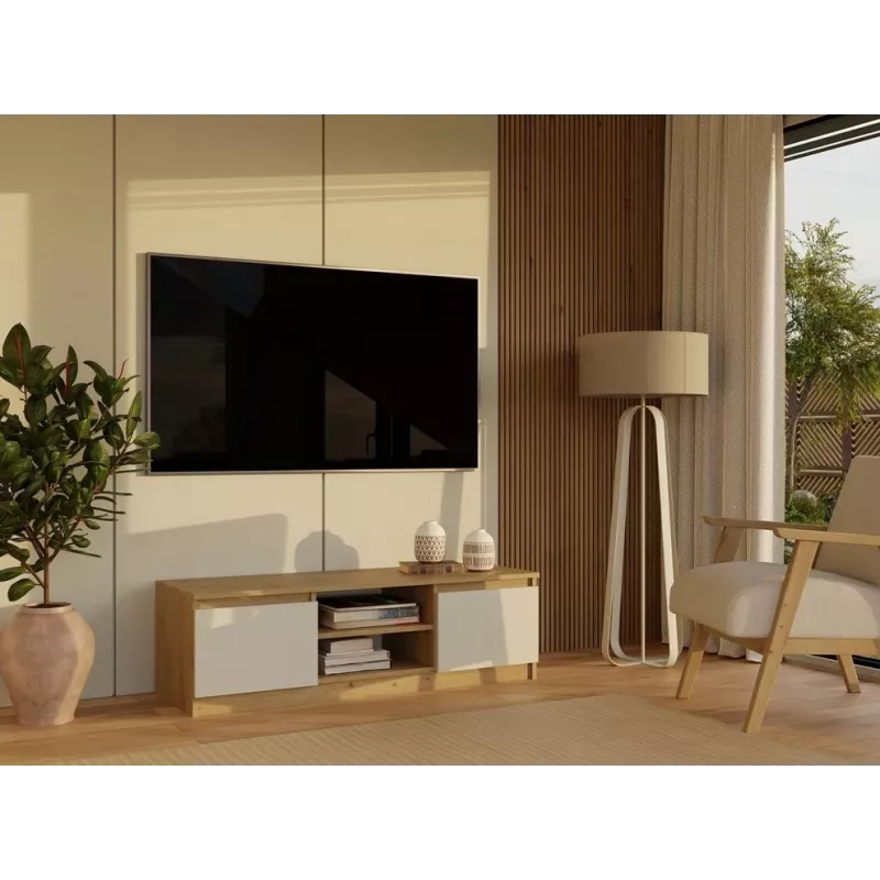 MALWA 120 tv-kast, artisan eiken/kasjmier