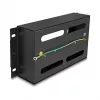 Delock 67320 10" installatieautomatenstrip met afdekking en DIN-rail, 3U, metaal, zwart