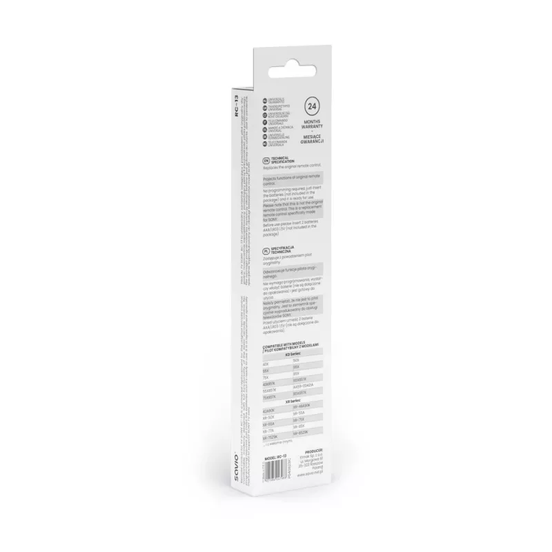 Afstandsbediening Savio RC-13 IR draadloos voor Sony TV 10 m bereik