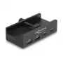 Delock 64262 externe USB 5 Gbps 4-poorts hub, 2x USB Type-A en 2x USB Type-C, met borgschroef