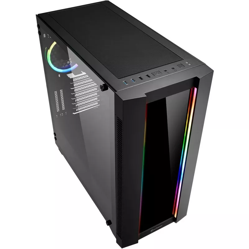 PC-behuizing Sharkoon ELITE SHARK CA200G midi tower zwart