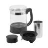 Resto Kitchenware 90512 theepot eenpersoonstheepot 950 ml zwart, transparant