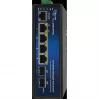Industriële PoE switch ALLNET ALL-SGI8106PMJ-BT — 6-poorts (4 PoE+), robuuste metalen behuizing