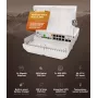 Netwerkswitch MikroTik netPower Lite 8P – 8× Gigabit Ethernet (10/100/1000), PoE (IEEE 802.3af/at), 24–57V ingang, wit