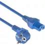 ACT netkabel CEE 7/7 stekker (haaks) - C15 blauw 2 m