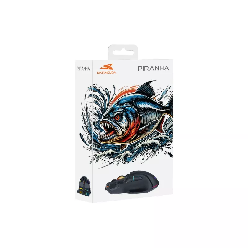 Muis Baracuda BGM-071 Piranha zwart USB