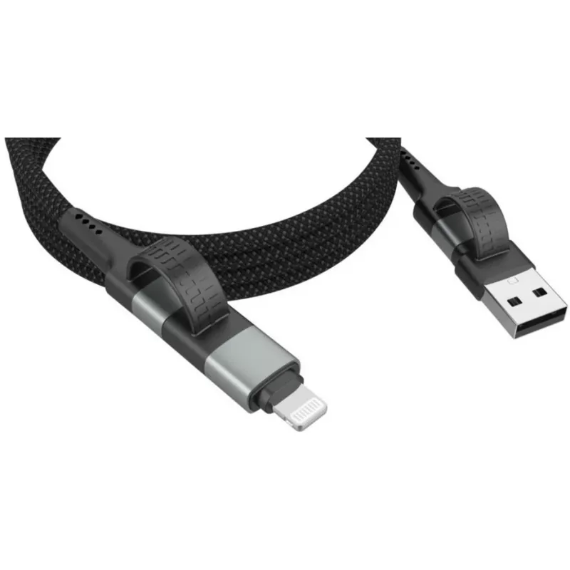 Ansmann magnetische kabel USB-A of USB-C naar Lightning - kabel - digitaal/data
