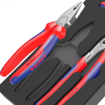 9780 schuimvulling KNIPEX tangenset 1, 3-delig zwart/grijs, voor Tool Rebel gereedschapskar