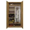 Kledingkast Top E Shop SD-90 ART KPL — eikenkleurig frame, 7 schappen, 2 deuren
