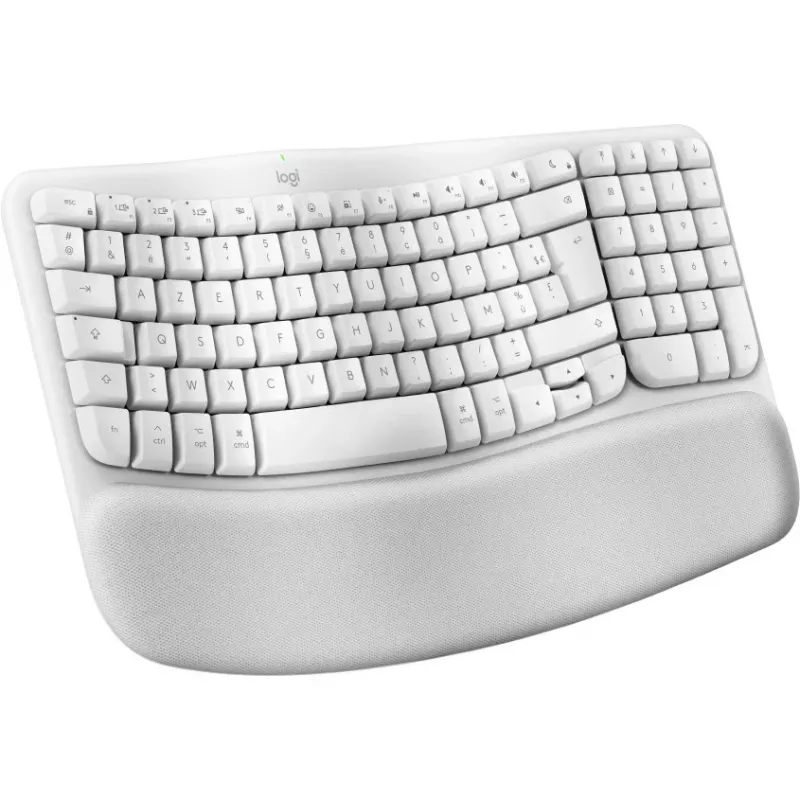 Logitech Ergo Series Wave Keys voor Mac - toetsenbord - draadloos - Bluetooth LE - AZERTY - Frans - gebroken wit (920-012406)