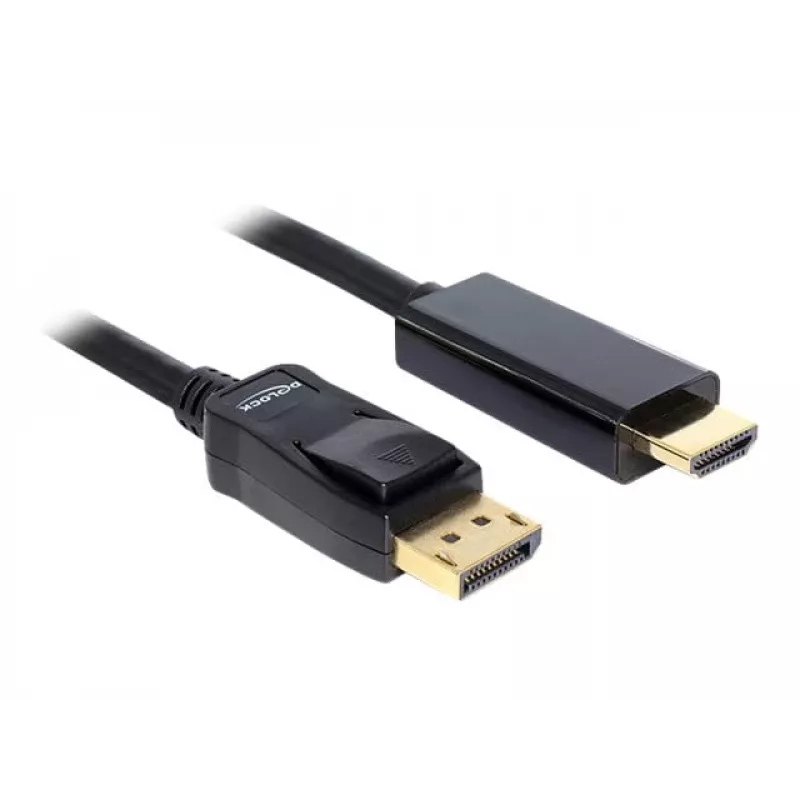 Delock kabel DisplayPort 1.1 stekker > High Speed HDMI-A stekker passief 3 m zwart (82435)