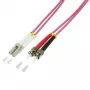 Logilink - patchkabel - LC multimode (M) naar ST multimode (M) - 2 m - glasvezel - 50/125 micrometer - OM4 - halogeenvrij - heidepaars (FP4LT02)