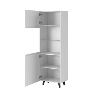 Opbergkast cama meble PAFOS 60×40×182 cm wit mat vrijstaand