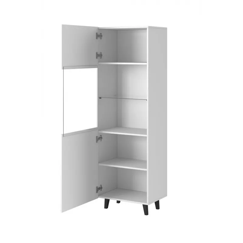 Opbergkast cama meble PAFOS 60×40×182 cm wit mat vrijstaand