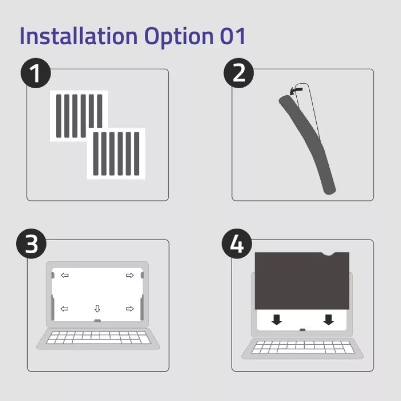 Qoltec 51051 AVG-privacyfilter voor notebook, 14 inch, 16:9