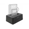 DeLOCK - HDD-dockingstation bays: 2 - SATA 6Gb/s - 6 Gbit/s - USB 3.1 (Gen 2) - zwart (63957)
