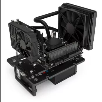 Streacom Benchtable BC1 Mini V2 zwart – compacte, passief gekoelde open-frame-chassis
