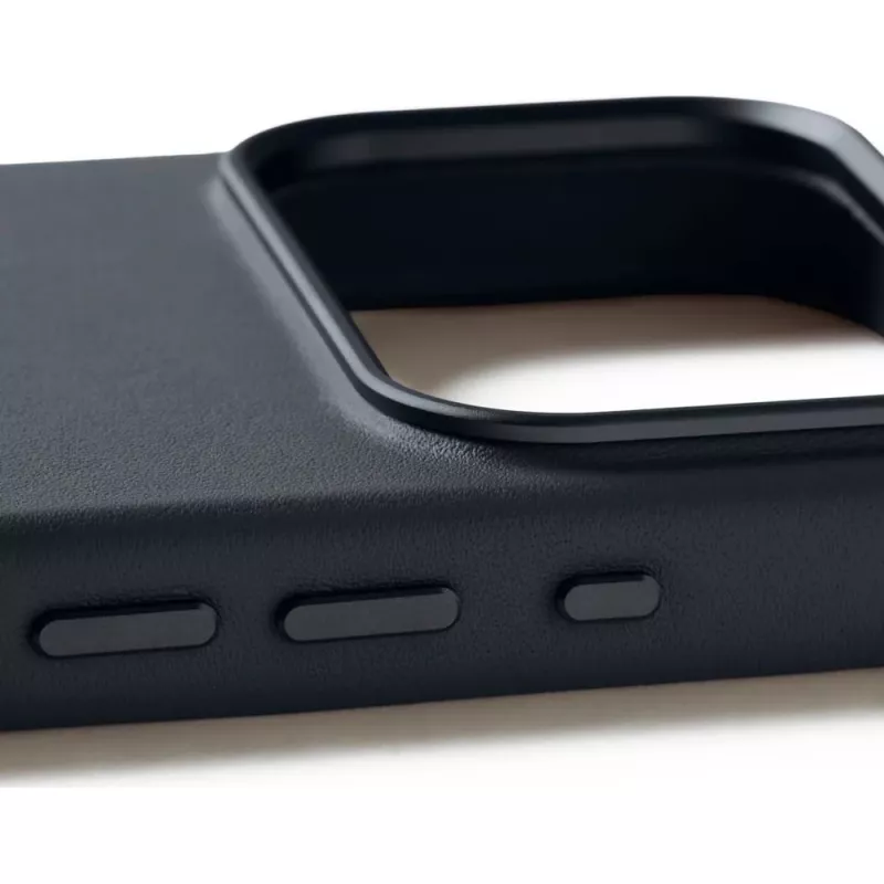 Mujjo Full Leather Case MagSafe hoes voor iPhone 17 Pro grijs