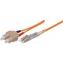 Tecline exertis Connect – patchkabel – SC multimode (M) naar LC multimode (M) – 10 m – glasvezel – 62,5/125 micrometer – OM1 – oranje (86610)