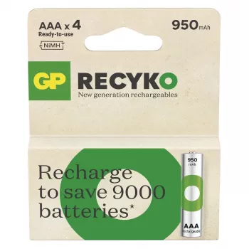 Batterijen R03/AAA NI-MH 950mAh blister 4 stuks
