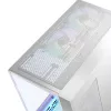 PC-behuizing MODECOM Volcano Panorama Midi Tower wit - micro ATX, gehard glas, ARGB, USB-C, ondersteunt GPU 400 mm