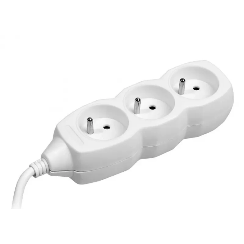 TRACER PowerCord verlengkabel 1,5 m 3 stopcontacten wit