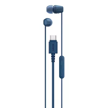 Sony IER-EX15C Headset Bedraad In-ear Gesprekken/Muziek USB Type-C Blauw