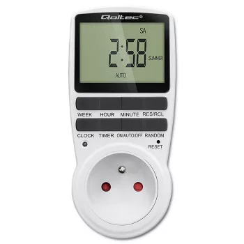 Elektronische timer QOLTEC PC0628 met LCD-display, 24-uurs countdown