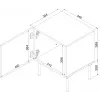 Nachtkastje Cama Meble ISLA 44,5x40x59 cm cashmere mat, MDF & spaanplaat, set van 2