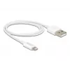 USB-datakabel en oplaadkabel DeLOCK 83000 voor iPhone iPad iPod wit 1 m