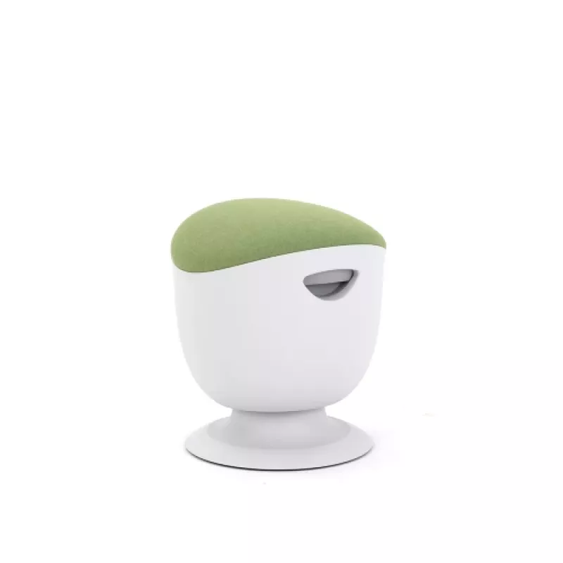 Up Up Seul ergonomische balanskruk wit, D42 groene stof