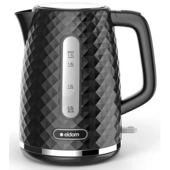 C280C ELDOM Waterkoker ELLI, inhoud 1,7 l, vermogen 2200 W, zwart, Strix, zwart